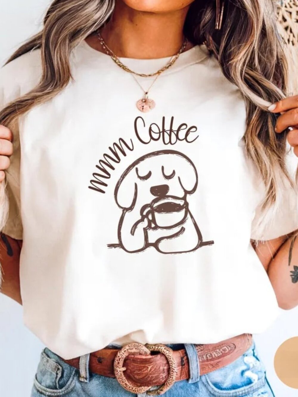 Funny Dog Shirt, Dog And Coffee Tee, Dog Lover Gift